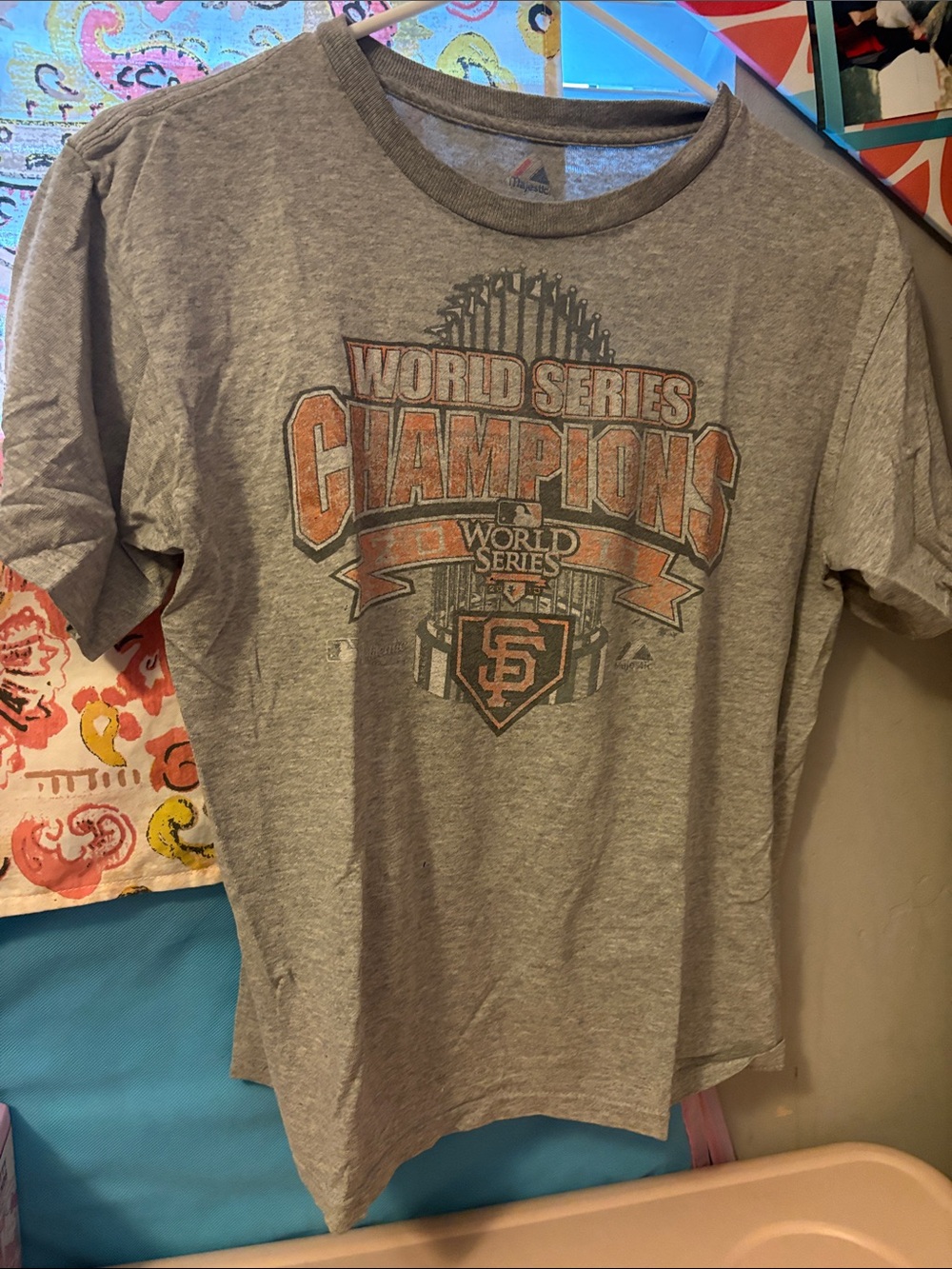 Majestic San Francisco Giants Gray World Series Champions Tee